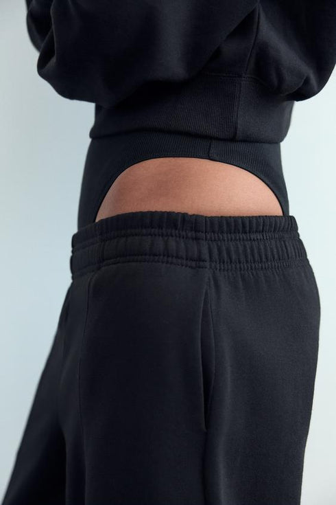 ZARA CARROT FIT PLUSH FLEECE TROUSERS